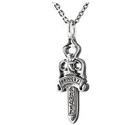 Colgante de Estilo Chino S925 Plata Estilo Chino Personalidad Budista Guerra de Hechizos Invencible Dominador de Espada Colgante, LJBLEUSK
