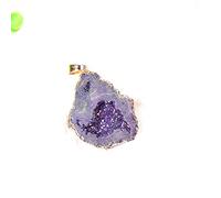 Colgante de geoda de cristal natural, colorido mineral crudo, piedras curativas, gemas de amor, aumento del encanto para joyería unisex, recuerdo, estilo 3, 1 unidad
