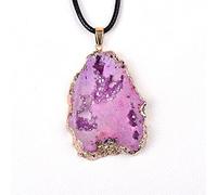 Colgante de geoda de cristal natural, colorido mineral crudo, piedras curativas, gemas de amor, aumento del encanto para joyería unisex, estilo 1, 1 unidad