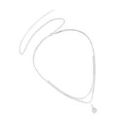 Colgante de gotas de agua ajustable de doble hebra, cadena de cintura, joyería corporal para salidas informales, estilos de vacaciones, accesorios de fiesta, cadena de cintura, talla única, como se