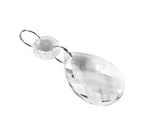 Colgante de gotas para colgar, colgante de luz transparente, 10 piezas K9 Cristal de cristal Cristal transparente Prismas de cristal Lámpara de luz colgante Parte de la lámpara Gotas Accesorios de bri