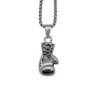 Colgante de Guante de Boxeo Rocky Balboa Collar con Colgante para Hombre, Color Plateado, Apolo Creed Alí, Accesorios para Coche, Colgantes, Espejo para Hombre