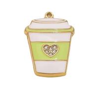 Colgante de helado/taza/teléfono, accesorio de joyería de acero inoxidable para llavero hecho a mano, decoración de helados de dibujos animados, talla única, como se describe, como se describe