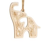 Colgante de Hermandad de Elefante, de Elefante de Madera con Tarjeta de Historia, adición navideña, decoración Especial para Hermanas