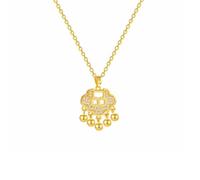 Colgante de la cerradura de la paz, cadena de moda de la clavícula, sentido del diseño y collar elegante