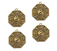 Colgante de Latón Taoísta Trigramas para Llaveros y Decoración Amuleto Vintage Protección Adecuado para Hombres Accesorio de Feng Shui