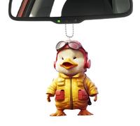 Colgante de llavero con forma de pato de acrílico de - Disfraz de dibujos animados, accesorio plano 2D, decoración de linda, colgante de espejo retrovisor, mochila, de, a, Se