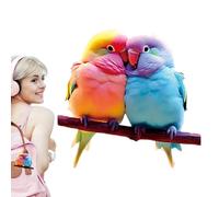 Colgante de loro acrílico - Llavero acrílico para parejas, pájaros - colgantes de vacaciones, llaveros planos 2D para cartera, mochilas, carteras, bolsas