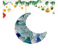 Colgante de Luna de acrílico, de Luna de 7,6 cm, decoración con Forma, Decorativo, Regalo romántico para Parejas, Amigos, cumpleaños, Vacaciones, decoración del hogar, artístico