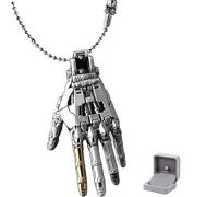 Colgante De Mano Biónica Mecánica, Articulaciones De Dedo Móviles Joyería De Encanto De Mano Robótica, Colgante De Collar Steampunk, Para Hombres Mujeres (A)