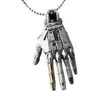 Colgante de mano biónica mecánica de moda con cadena, juntas de dedos móviles creativas, colgante de mano de robot para hombres y mujeres, 1.0*1.0*1.0
