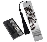 Colgante de marcapáginas de dragón, diseño de metal inspirado en novela de fantasía, regalo perfecto para hombres, amantes de los libros y clubes escolares