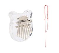Colgante de marimba de 8 teclas con forma de corazón y cristal exquisito, profesional, accesorios para piano musical, piano de regalo, piano de piano, tambor de pulgar, kalimba acrílica, accesorios de