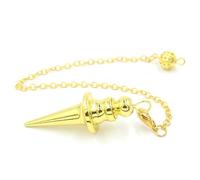 Colgante de metal para radiestesia y búsqueda de agua - Herramienta de péndulo de aleación de cobre de oro/plata/oro rosa para práctica espiritual y detección de energía (oro rosa)