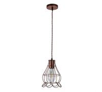 Colgante de metal rustico herraje 1 luz, marron de fabrilamp