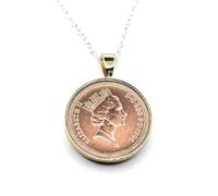 Colgante de moneda de un penique sólido de 1996 para 29 cumpleaños/aniversario, colgante de un penique de 1996 para un cumpleaños número 29 GLD