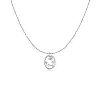 Colgante de mujer original con los signos del zodiaco decorados con circonitas. Cadena de plata para mujer, niña ideal para regalo del día de la madre, cumpleaños, aniversario. Joyería mujeres