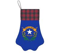 Colgante de Navidad para mascotas, diseño de bandera del estado de Nevada para colgar en vacaciones familiares, suave y agradable al tacto