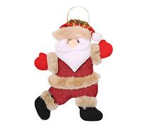 Colgante de Navidad para muñeca bailando, Papá Noel, muñeco de nieve, alce, oso, adorno para árbol, hogar, fiesta, jardín, puerta delantera, adornos colgantes de Papá Noel