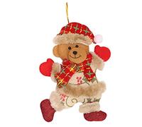 Colgante de Navidad para muñeca bailando, Papá Noel, muñeco de nieve, alce, oso, adorno para árbol, hogar, fiesta, jardín, puerta delantera, adornos colgantes de Papá Noel