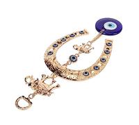Colgante de Ojo, Decoración de Pared de Ojo Azul, Herradura de Elefante Dorado, Hermoso Simbolismo para Puerta Interior