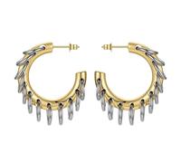 Colgante de oreja con múltiples anillos personalizados, elegantes aretes en forma de C para entusiastas de la moda, colgantes de múltiples anillos personalizados