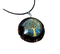 Colgante de orgón hecho a mano ~ Collar de chakra de protección de árbol de la vida de cuarzo de cristal de turmalina negra