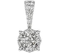 Colgante de Oro 585 Oro Blanco con 18 Diamantes Brillantes 0,36 Ct.