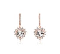 Colgante de oro de oro de 14k, pendientes colgantes de moissanite, un regalo romántico para aniversarios o ocasiones memorables