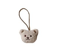 Colgante de oso para bolsa, adornos de oso pequeño con nombre de niño, llavero de bolsa marrón/té con leche, 7.09 x 2 pulgadas., 1