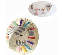 Colgante de pared de animales, fieltro de lana, decoración de pared de cabeza de animal 3D, arte de pared de guardería, decoración de habitación de guardería para habitación de niños