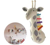 Colgante de pared de animales, fieltro de lana, decoración de pared de cabeza de animal 3D, arte de pared de guardería, decoración de habitación de guardería para habitación de niños
