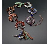 Colgante de pared de buena suerte ornamento amatista natural ágata aguamarina grava mini piedras gemas,HG000304BZ