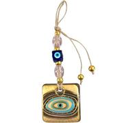 Colgante de pared de cristal hecho a mano contra el mal de ojo, protección espiritual y decoración bohemia para el hogar, regalo de inauguración de la casa, tamaños pequeños y grandes (cuadrado
