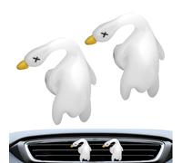 Colgante de pato asado - Bonito colgante de espejo retrovisor que cambia de color, paquete de 2 unidades de aromaterapia decorativo, adorno más fresco al aire libre para mochila