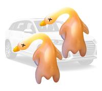 Colgante de pato asado, pato asado con cambio de color, pensador de espejo retrovisor lindo que cambia de color | 2packs de aromaterapia decorativa, ornamento más fresco al aire libre para mochila