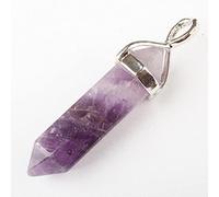 Colgante de péndulo de cuentas facetadas de cristal púrpura de cuarzo de ópalo de rodonita, 1 pieza, amatista