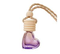 Colgante de perfume de coche con forma de corazón pequeño | Botella de fragancia para coche de 6 ml | Botella vacía de aromaterapia para automóviles | Difusor de aceite de coches en forma de corazón,