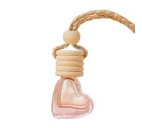 Colgante de perfume de coche con forma de corazón pequeño | Botella de fragancia para coche de 6 ml | Botella vacía de aromaterapia para automóviles | Difusor de aceite de coches en forma de corazón,