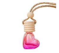 Colgante de perfume de coche con forma de corazón pequeño | Botella de fragancia para coche de 6 ml | Botella vacía de aromaterapia para automóviles | Difusor de aceite de coches en forma de corazón,