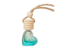 Colgante de perfume de coche con forma de corazón pequeño | Botella de fragancia para coche de 6 ml | Botella vacía de aromaterapia para automóviles | Difusor de aceite de coches en forma de corazón,