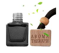 Colgante de perfume para coche, colgante de vidrio aromático transparente, recipiente de recambio resistente a fugas, botella ligera eliminadora de olores, soporte de cuerda de aromas, elegante