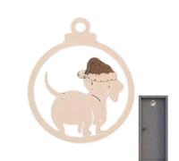 Colgante de Perro de Navidad | de árbol de Navidad | Muñeca Craft Vintage Madera Perro Pinza y Recortes para Decoración para Boda Vacaciones