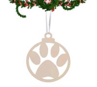 Colgante de perro de Navidad - Recortes de Navidad de madera, artesanía de muñeca de madera vintage y recortes para decoración de boda, vacaciones