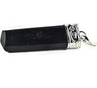 Colgante de piedra de turmalina negra con puntero para bienestar, regalo de moda, energía psíquica, cristal de curación metafísica, accesorio hecho a mano