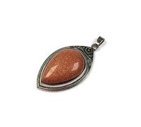 Colgante de piedra preciosa Natural, ágatas de cristal, amatistas, abalorios para mujer, fabricación de joyas, collar DIY,Piedra de arena dorada