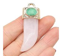 Colgante de piedra semipreciosa Natural, amatistas, colgantes de cuarzo para fabricación de joyas, collar DIY,Cuarzo rosa