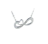 Colgante de plata con el símbolo del infinito grabado con el texto que tú quieras