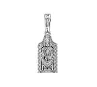 Colgante de plata de ley (92,5% de pureza) de Dios Bala Ji para hombres y mujeres, medallón de plata pura del Señor Tirupati Bala Ji para buena salud y riqueza CLEV-1985647, S, Plata de ley