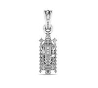 Colgante de plata de ley (92,5% de pureza) de Dios Bala Ji para hombres y mujeres, medallón de plata pura del Señor Tirupati Bala Ji para buena salud y riqueza CLEV-1985647, S, Plata esterlina